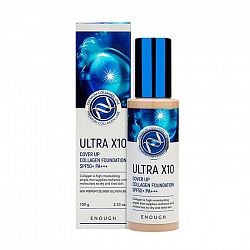 Тональная основа Enough ULTRA X10 Cover Up Collagen Foundation SPF50+ PA+++ #13, 100 мл