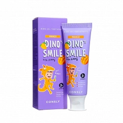 Паста зубная гелевая детская Dino's Smile Consly с ксилитом и вкусом манго, 60 гр