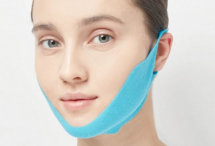 Маска-бандаж для коррекции овала лица с охлаждающим эффектом V-Line Cooling Lifting Face Mask, 20г