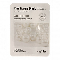 Тканевая маска для лица с экстрактом жемчуга Secriss Pure Nature Mask Pack White Pearl, 25 мл