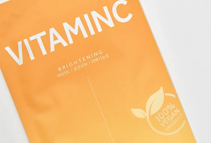 Веганская осветляющая тканевая маска с витамином С Barulab The Clean Vegan Vitamin C Mask, 23 гр