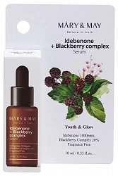 Сыворотка антиоксидантная с идебеноном и ежевичным комплексом Mary&May Idebenone + Blackberry Complex Serum, 10 мл