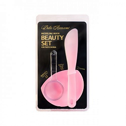 Набор для нанесения альгинатных масок Beauty Set Pink (Rubber Ball Small/Spatula middle/Measuring Cup) 1*4