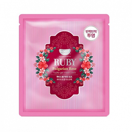 Маска для лица гидрогелевая с розой koelf RUBY Bulgarian Rose hydrogel mask pack, 30 гр