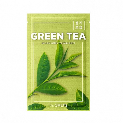 Маска на тканевой основе для лица с экстрактом зеленого чая Natural Green Tea Mask Sheet, 21 мл