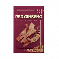 Маска тканевая с экстрактом женьшеня Natural REd Ginseng Mask Sheet 21мл