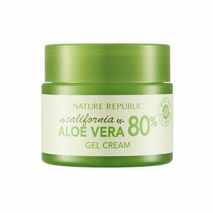 Крем для лица с экстрактом алоэ вера Nature Republic California Aloe Vera 80% Gel Cream
