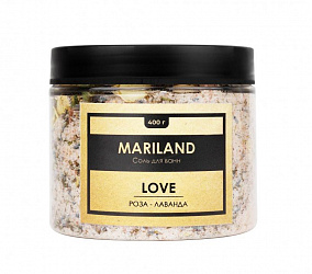 Расслабляющая соль для ванн с цветками лаванды и чайной розы Mariland Love Sea Salt 400, гр