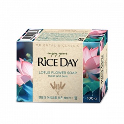 Мыло туалетное с экстрактом лотоса Riceday Soap (Cheong), 100 гр
