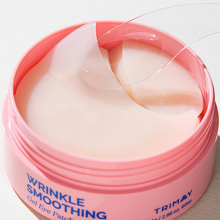 Патчи для век против морщин с пептидами, коллагеном и ретинолом Trimay Wrinkle Smoothing Gel Eye Patch, 30 шт + 30 лепестков