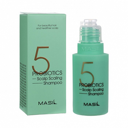 Глубокоочищающий шампунь с пробиотиками Masil 5 Probiotics Scalp Scaling Shampoo, 50 мл