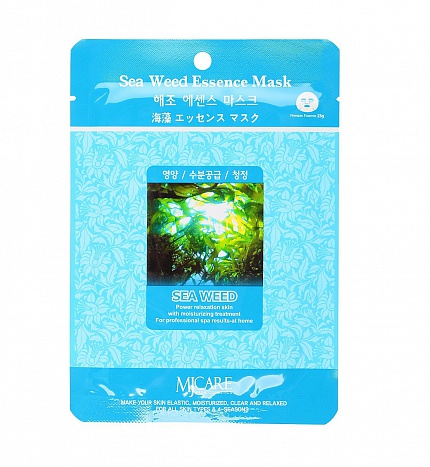 Маска тканевая для лица морские водоросли Sea Weed Essence Mask, 23 гр