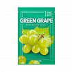 Маска на тканевой основе для лица с экстрактом винограда Natural Green Grape Mask Sheet 21мл
