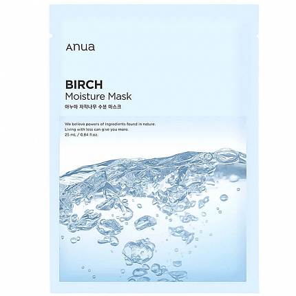 Маска тканевая увлажняющая с берёзовым соком Anua Birch Moisture Mask, 25 мл