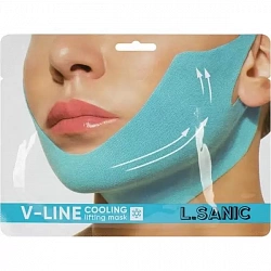 Маска-бандаж для коррекции овала лица с охлаждающим эффектом V-Line Cooling Lifting Face Mask, 20г