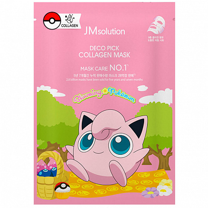 Увлажняющая тканевая маска с коллагеном JM Solution Deco Pick Collagen Mask Pokemon, 30 мл