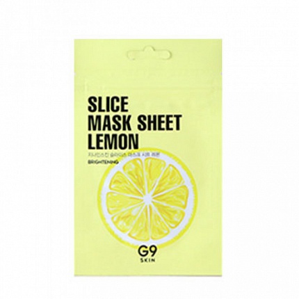 Маска-слайс для лица тканевая осветляющая G9 Slice Mask Sheet - Lemon 10мл
