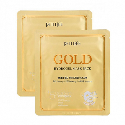 Маска для лица гидрогелевая с золотом Petitfee Gold Hydrogel Mask Pack, 32 гр