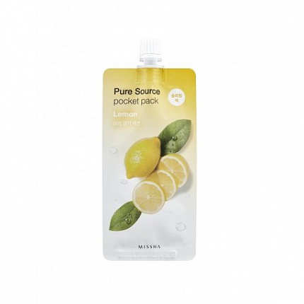 Компактная ночная маска для лица с экстрактом лимона Missha Pure Source Pocket Pack