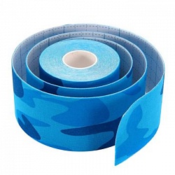 Тейп для лица 2,5см*5м камуфляж голубой  Kinesiology tape roll